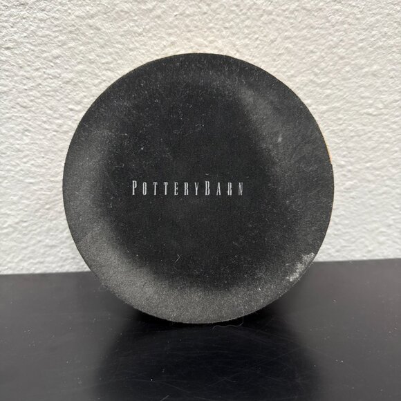 RARE Pottery Barn Vineyard Wine Decanter with Wood Base Rustic Glass Wine Carafe - Picture 4 of 4